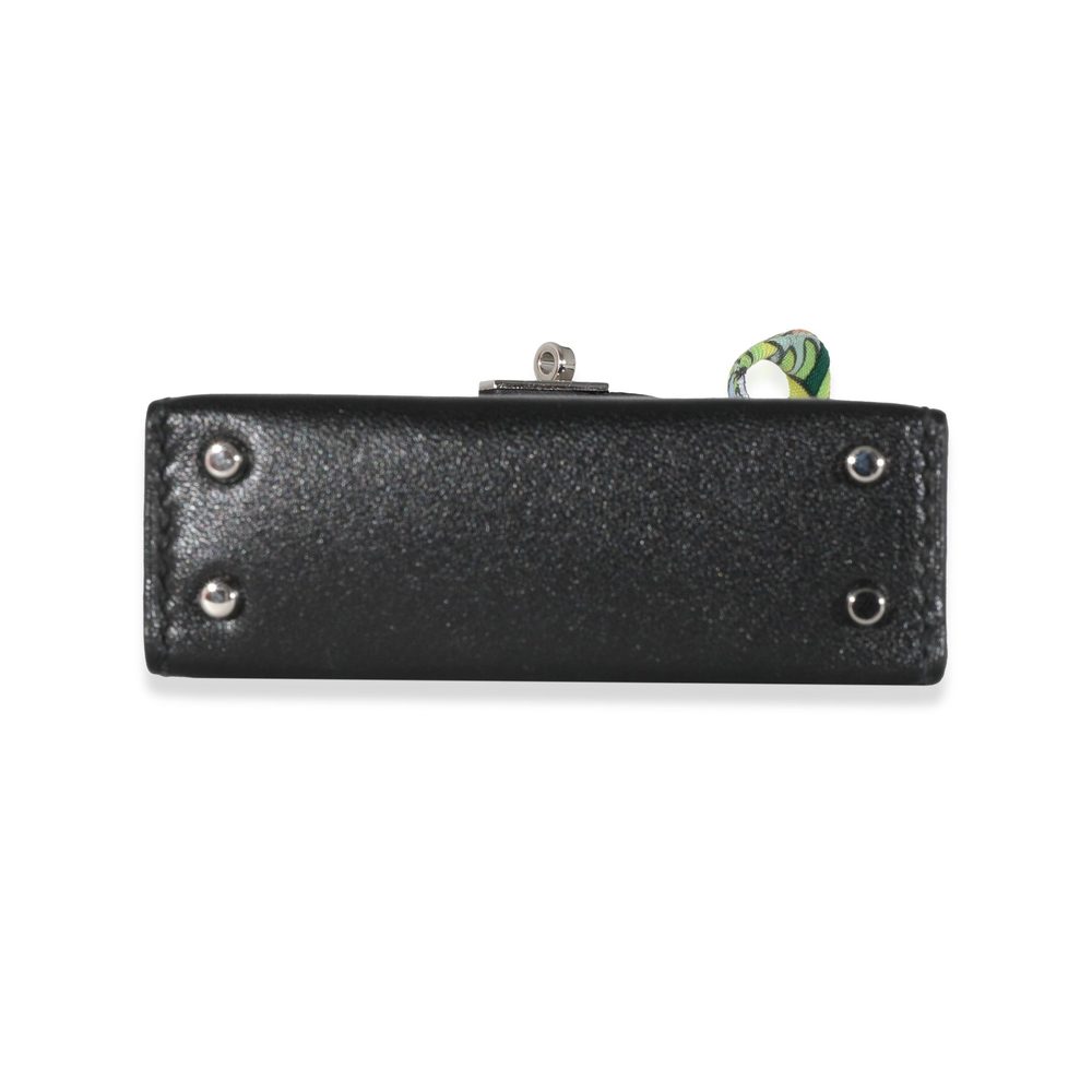 Hermes Black Tadelakt Micro Mini Twilly Kelly Bag Charm PHW - Picture 4 of 4